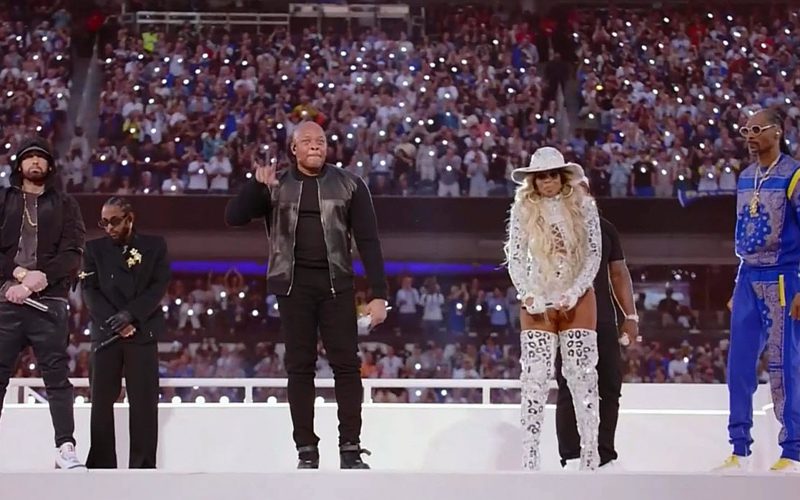 Dr. Dre, Snoop Dogg, & Eminem Lead All-Star Super Bowl Halftime Show Performance