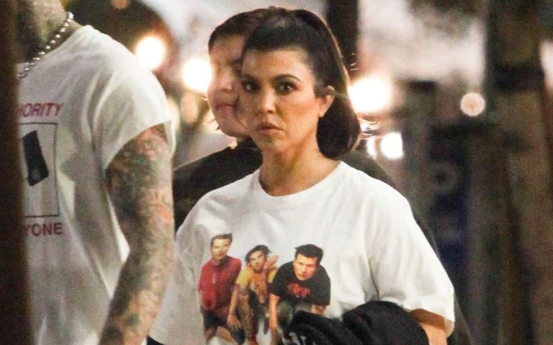 Kourtney Kardashian Spotted With Throwback Blink-182 Shirt As Travis Barker’s Biggest Fan