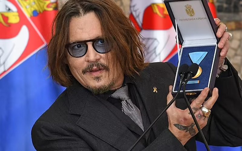 Johnny Depp Receives Gold Medal Of Merit By Controversial Serbian President Aleksandar Vucic