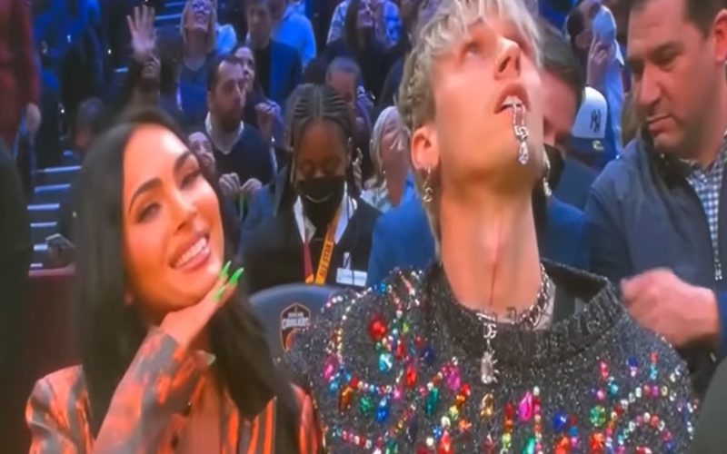 Megan Fox Breaks Into Big Smile After Announcer Calls Her MGK’s Wife At NBA All-Star Game