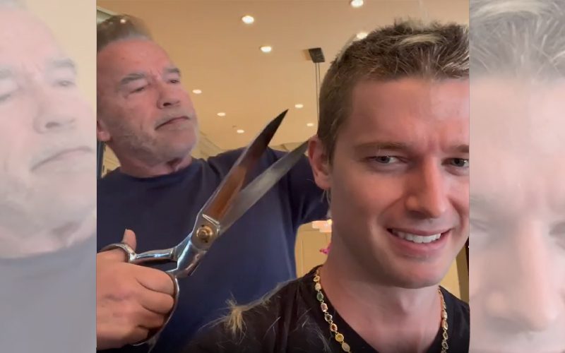 Arnold Schwarzenegger Gives Son Patrick A Hilarious At Home Haircut