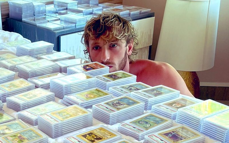 Logan Paul Mocks Floyd Mayweather With His Pokemon Card Collection