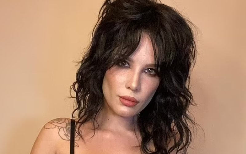 Halsey Shows Off Big In Racy Black Camisole