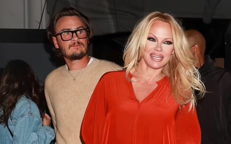 Pamela Anderson Spotted On Dinner Date With Son Brandon Lee