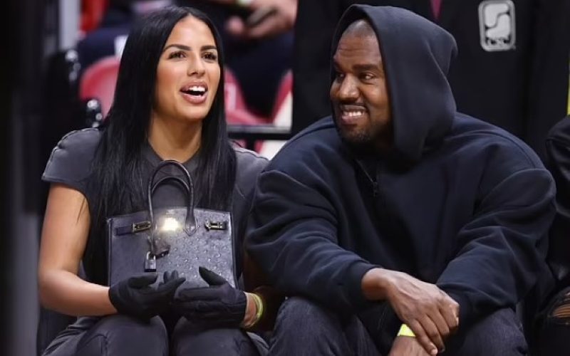 Kanye West Gets Cozy With Kim Kardashian Clone Chaney Jones At Another NBA Game