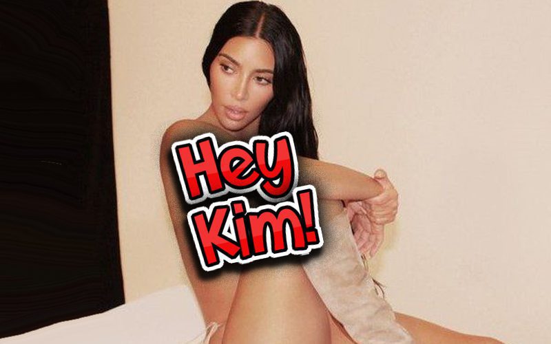 Kim Kardashian Bares All In G-String & Knee-High Boots For Smoking Photo Drop