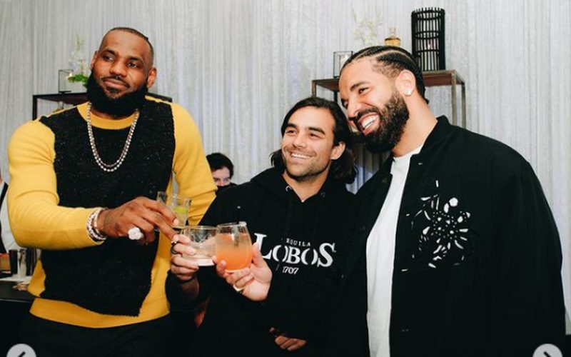 Drake Hangs Out With LeBron James & Lakers In Toronto