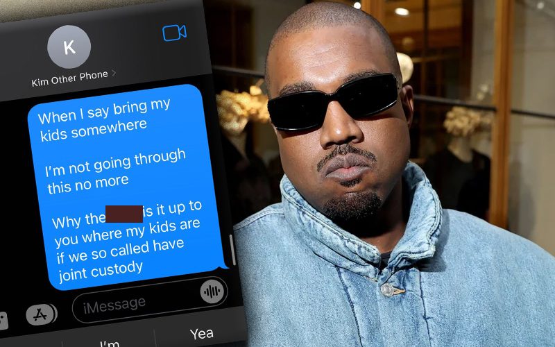 Kanye West Reveals Text Message While Claiming He Moved On From Kim Kardashian