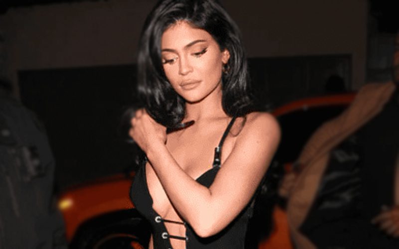 Kylie Jenner Rocks Tight Black Catsuit Seven Weeks After Giving Birth