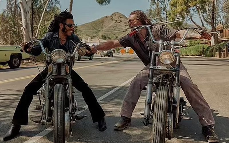 Lenny Kravitz & Jason Momoa Team Up For Motorcycle Joy Ride