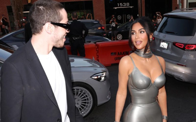 Kim Kardashian & Pete Davidson Were Coupled Up At Kardashians Hulu Premiere