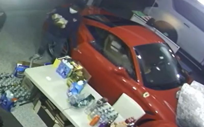 Jennifer Aydin Shares Security Footage Of Thieves Stealing Their Red Ferrari