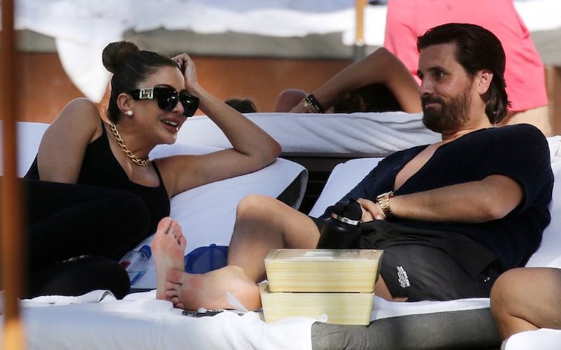 Scott Disick Chats Poolside With Ex-Friend Of Kardashians Larsa Pippen