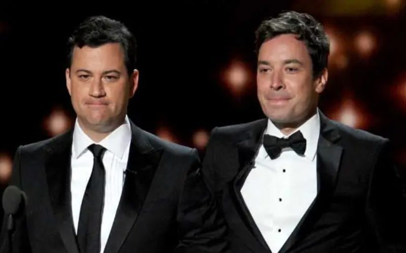 Jimmy Fallon & Jimmy Kimmel Switch Late Night Show Seats For April Fools’ Day