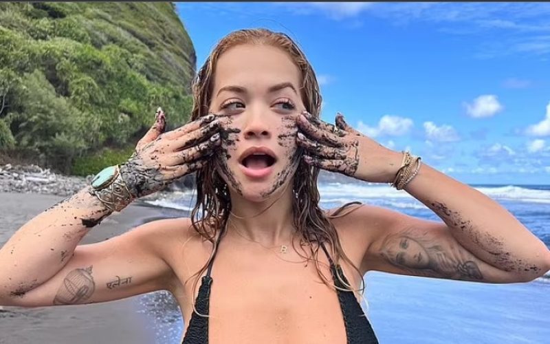 Rita Ora Shows Off Rocking Beach Body In Skimpy Black Bikini