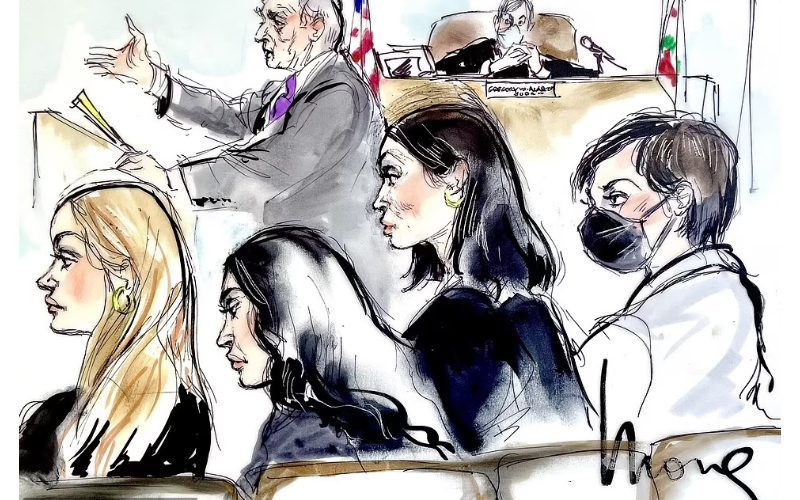 Kardashian Family’s Unflattering Courtroom Sketches Mocked Online