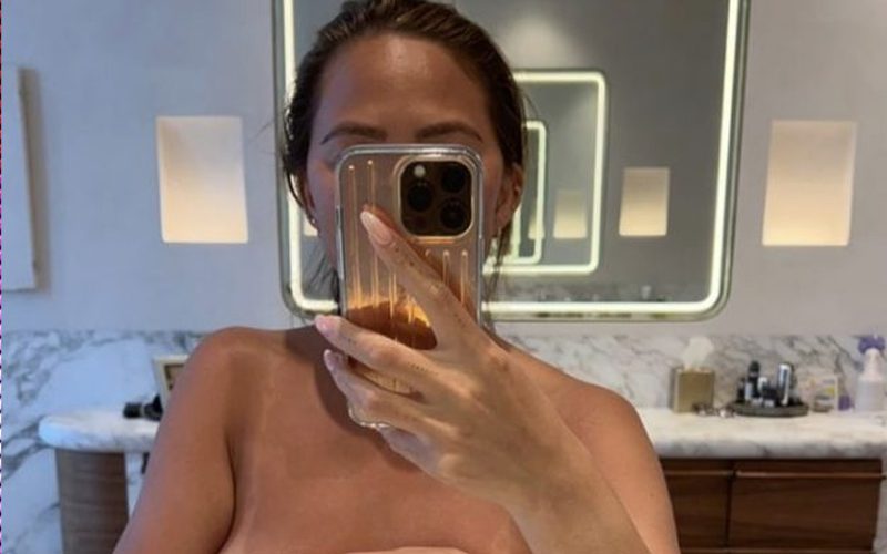 Chrissy Teigen Bares All To Show Off Tan Lines In New Mirror Selfie