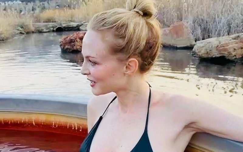 Heather Graham Rocks Skimpy Black Bikini In Hot Tub Photo Drop