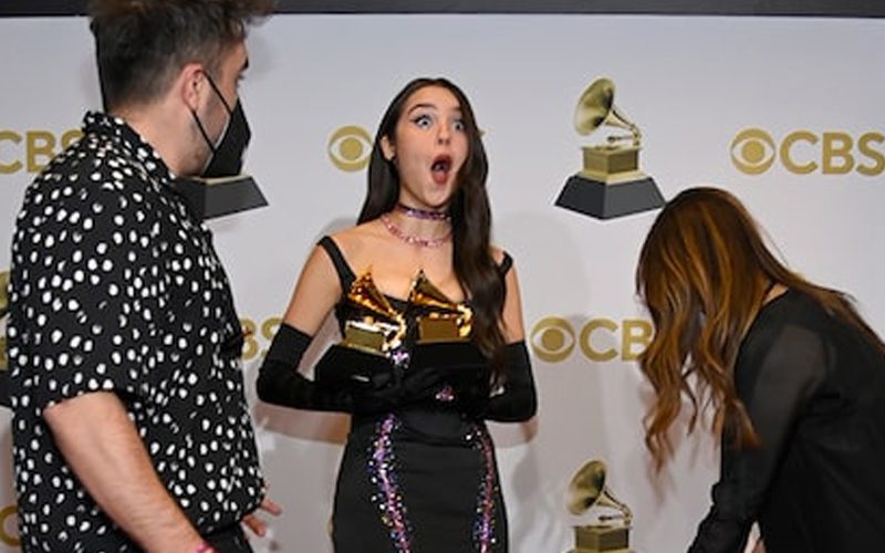 Olivia Rodrigo Drops & Breaks One Of Her Three Grammy Awards