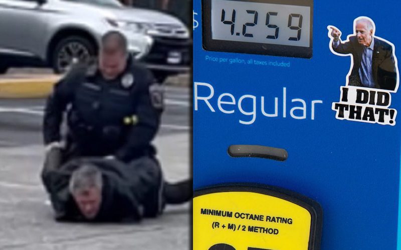 Man Arrested For Vandalizing Gas Pump With Sticker Blaming Joe Biden For High Prices