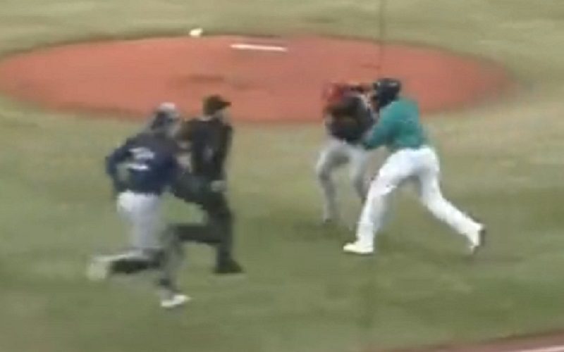 Brawl Erupts During Baseball Game After Boston Red Sox Prospect Decks Pitcher