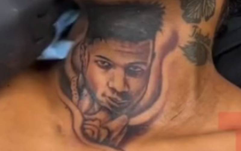 Chrisean Rock Gets BlueFace’s Face Tattooed On Her Throat