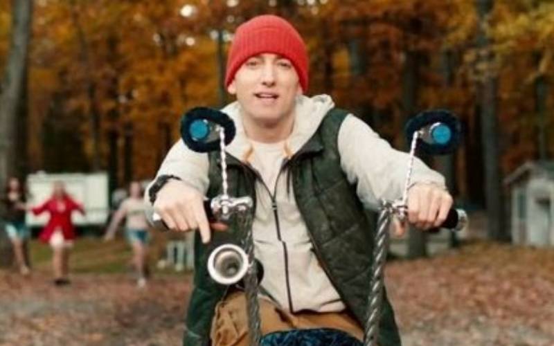 Eminem Puts On Disguise To Ride His Bike In Old Detroit Neighborhood