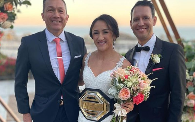 UFC’s Carla Esparza Gets Married While Wearing Her Strawweight Championship