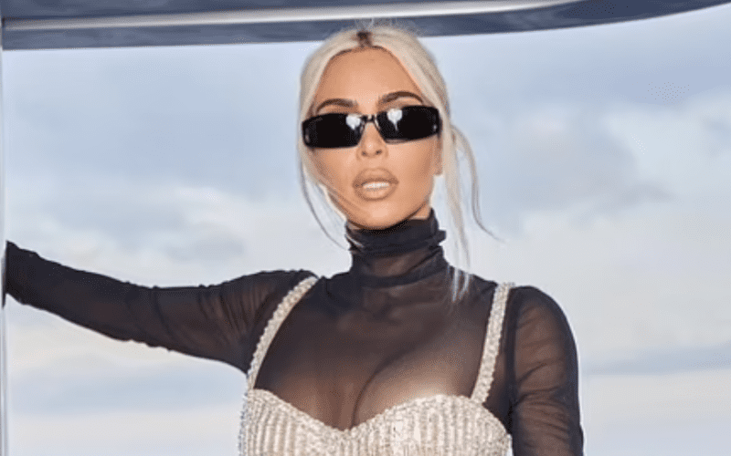Kim Kardashian Stuns In Skimpy Crystal-Covered Bodysuit