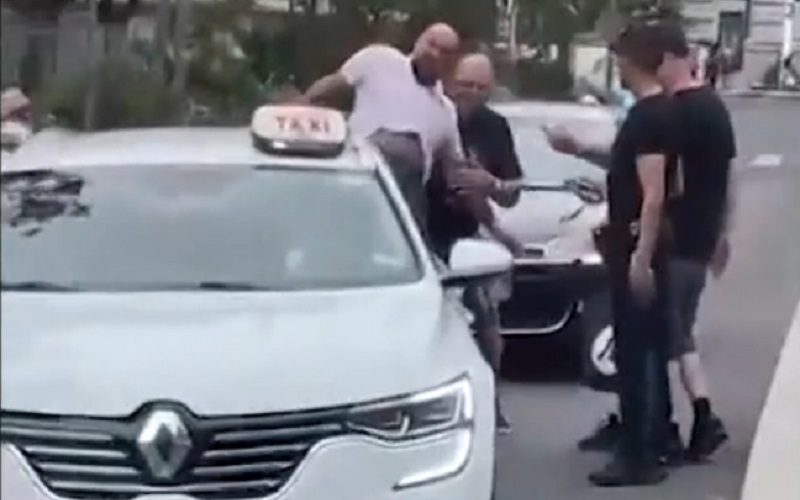 Tyson Fury Kicks Taxi After Altercation With Driver