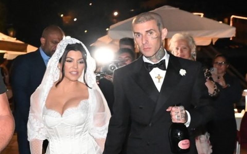 Kourtney Kardashian & Travis Barker Criticized For ‘Disrespectful’ Catholic Wedding