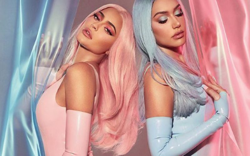 Kylie Jenner Plugs New Collaboration With Pink Bodysuit Photo Drop