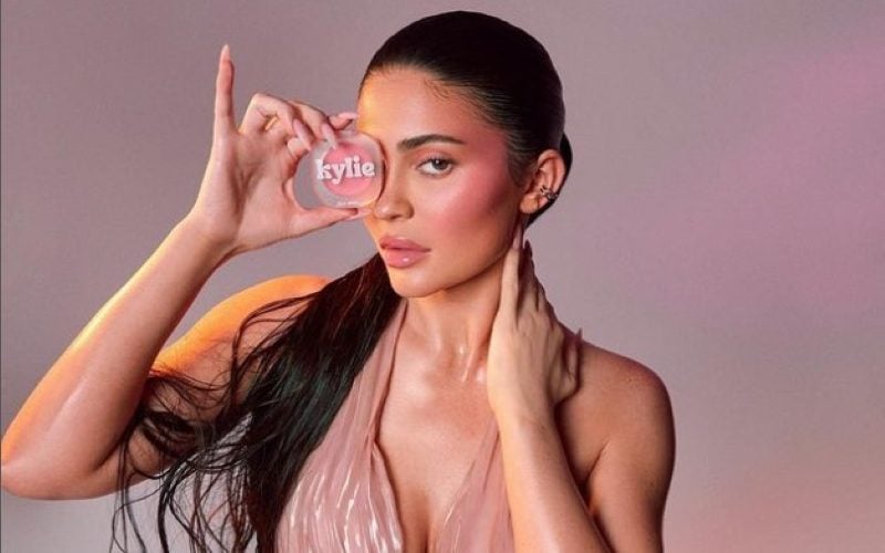 Kylie Jenner Teases New Kylie Cosmetics Product In Sheer Pink Dress