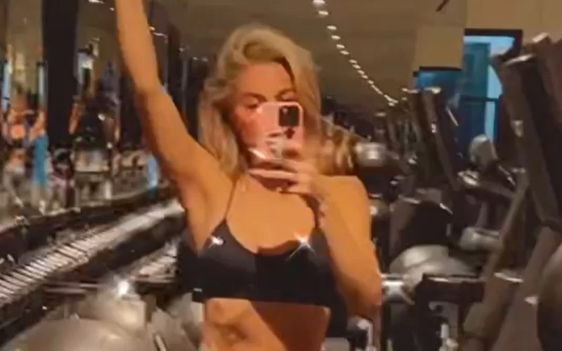 Khloé Kardashian Shows Off Her Toned Midriff After Intense Workout Session