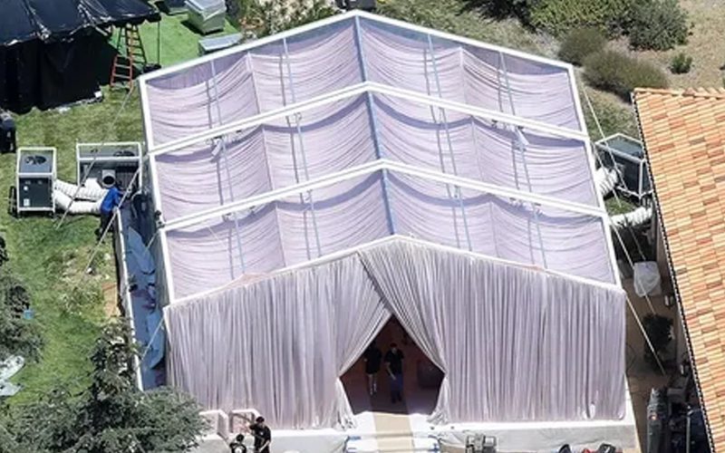 Britney Spears & Sam Asghari’s Massive Wedding Tent Under Construction