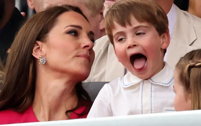 Kate Middleton Tries To Contain Prince Louis As He Taunts Her With Faces During Jubilee Pageant