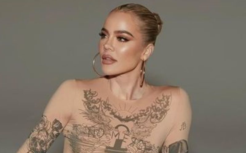Khloé Kardashian Shows Off Big In Skin-Tight Tattooed Bodysuit Photo Drop