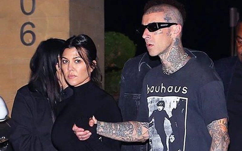 Kourtney Kardashian Rocks Cutout Dress On Malibu Date Night With Travis Barker