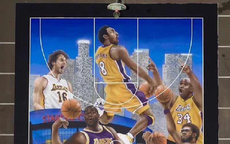 Los Angeles Lakers Legends Honored With Amazing Mural On Outdoor Court