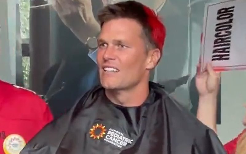 Tom Brady Dyes His Hair Orange For Charity