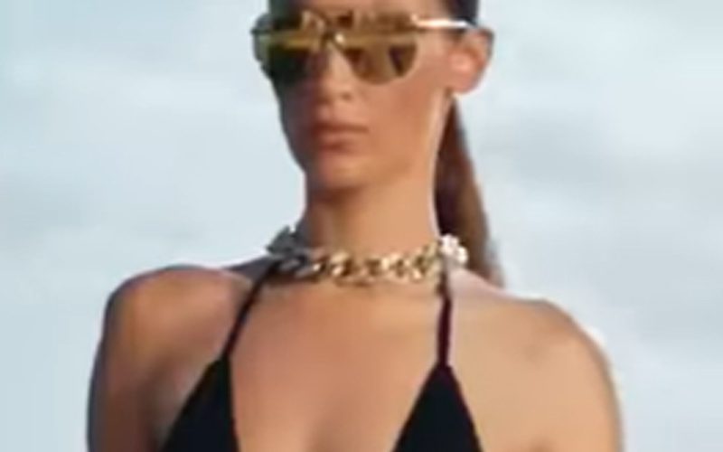 Bella Hadid Turns Heads With Jaw-Dropping Black Bikini Video