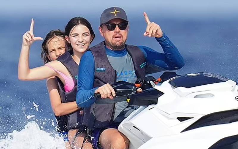 Leonardo DiCaprio & Tobey Maguire Ride Jet Skis During Saint-Tropez Vacation