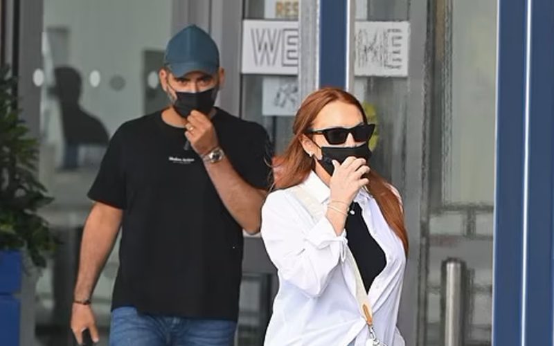 Lindsay Lohan Spotted For The First Time Since Marrying Bader Shammas