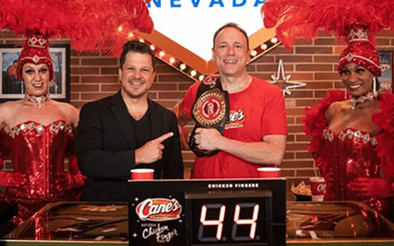Joey Chestnut Devours 44 Cane’s Chicken Fingers In A Record Five Minutes