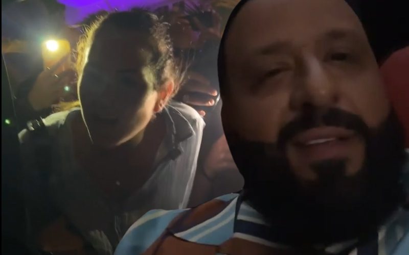 DJ Khaled Blocks Female Fan Trying To Jump In His Limo