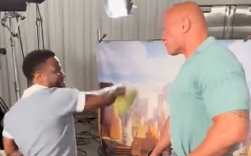 The Rock & Kevin Hart Slap Each Other Silly In Hilarious Tortilla Challenge Video