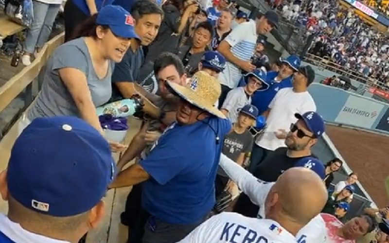 Los Angeles Dodgers Fans Brawl In The Bleachers At MLB Home Run Derby
