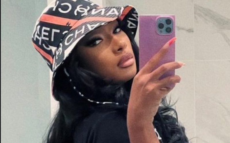 Megan Thee Stallion Gives Fans A Peek At Her Backside In G-String Selfie Photo Drop