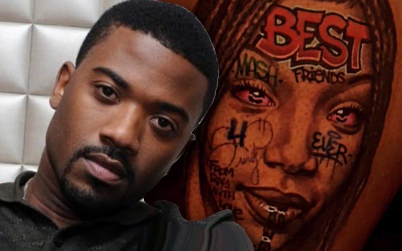 Ray J Gets Huge Tattoo Of Brandy’s Face On His Leg