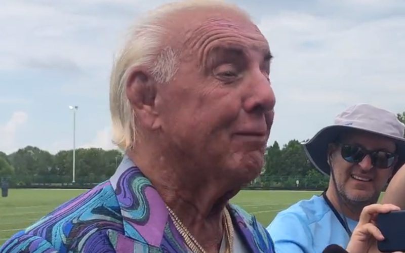 Ric Flair Appears At Tennessee Titans Football Camp To Fire Up The Team
